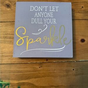 Inspirational Wall Art with Gold and‎ White Text